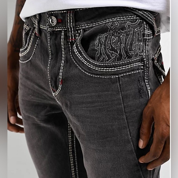 Zumiez Ninth Hall Black Denim Stacked Flare Jeans - Picture 3 of 9